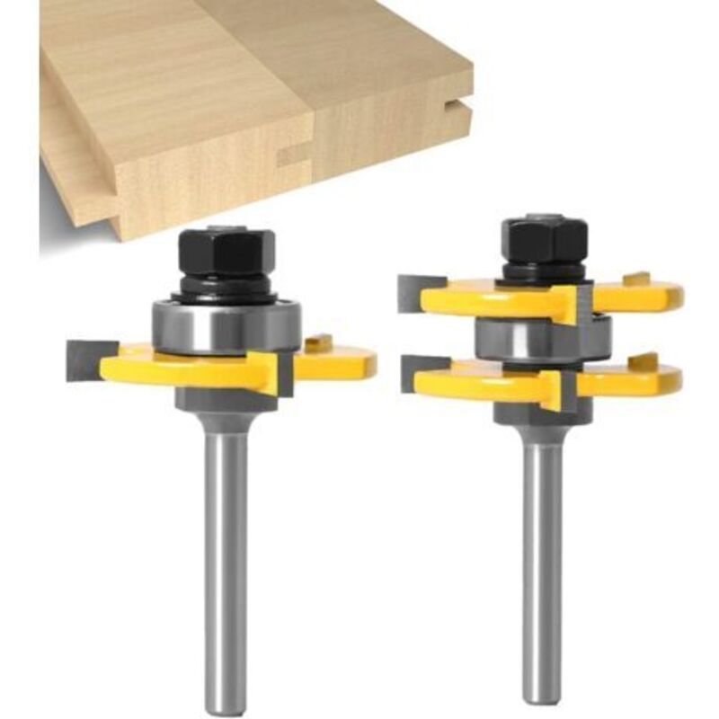 6-mm-nutfräser – 3 Zähne Aus Wolframstahl – Teflonbeschichtung – Für Holz, Mdf Und Spanplatten – Sauberer, Splitterfreier Schnitt