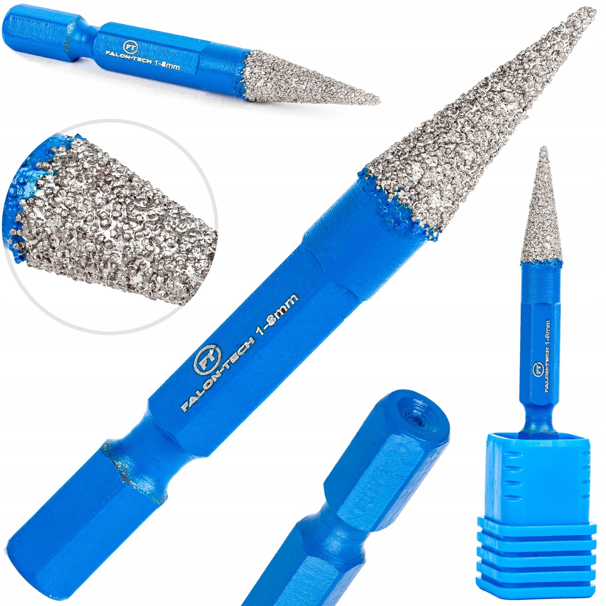 Diamant-kegel-sechskant-lochsäge 1-8 Mm Für Steinzeug Falon-tech Ft1116