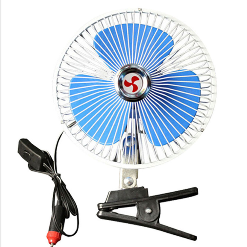 12v 8-zoll-autolüfter Mit Klemme, 180°-drehung, Leise, Mit Schalter Und Zigarettenanzünderstecker.