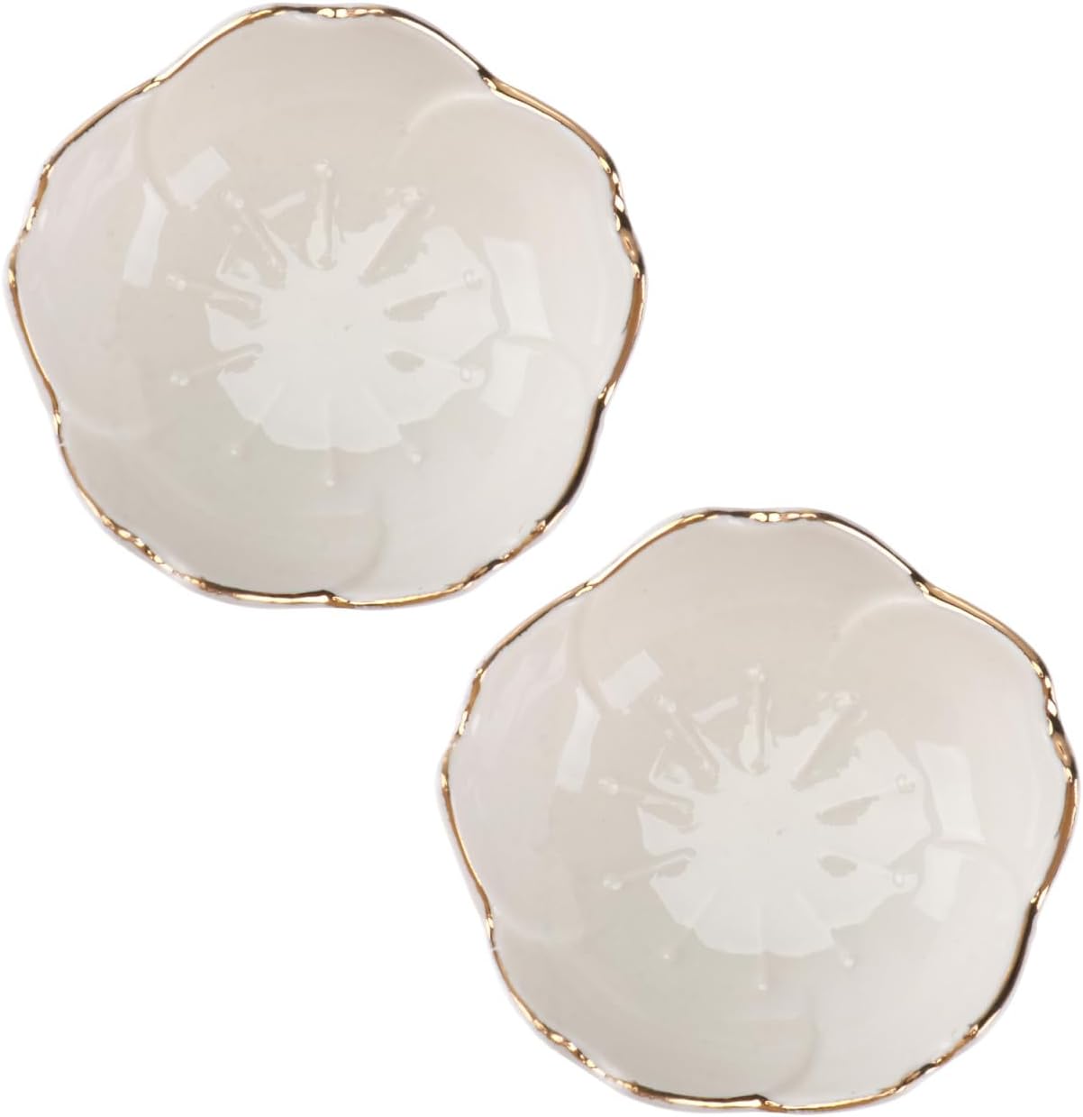 Set Mit 2 Porzellan-saucenschalen, 7 Cm Durchmesser, Blumendekor, Für Küche, Grillen Und Picknick
