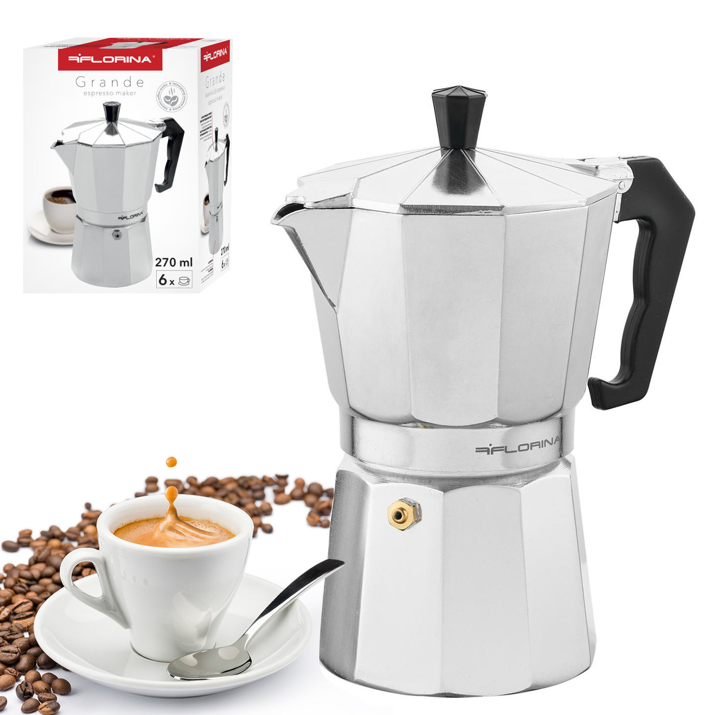 Florina Grande Espressomaschine Für 6 Tassen
