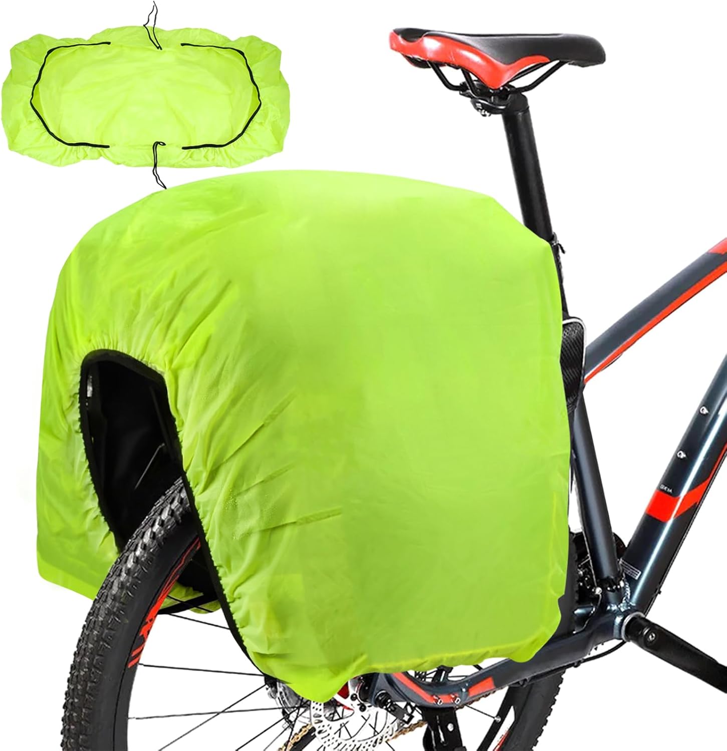 Fahrradregenschutzhülle (126 X 66 Cm), Wasserdicht Und Staubdicht, Faltbar Und Ultraleicht, Für Fahrradtaschen Und -körbe.