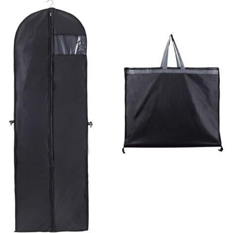 Kleidersack Für Brautkleider, 60 X 180 Cm, Langer Kleidersack Mit Sichtfenster Für Brautjungfern, Staubdicht, Wasserdicht, Mottenfest, Feuchtigkeitsbeständig, Faltbar Und Tragbar, Beidseitiger Reißver