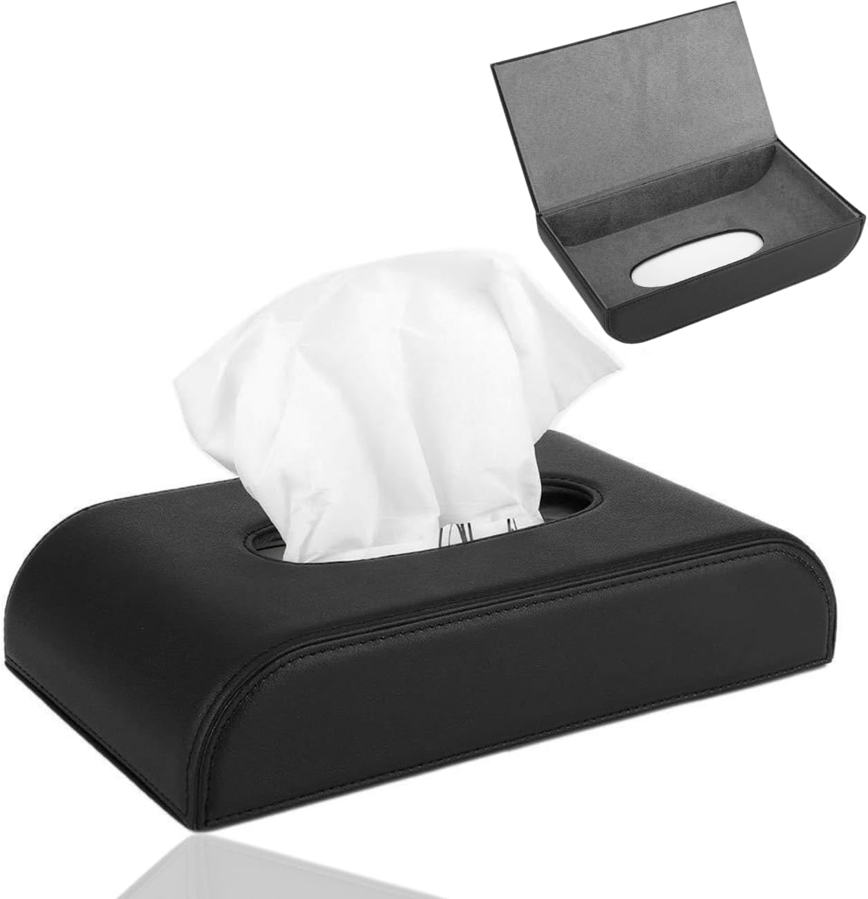 Auto-taschentuchbox, Elegante, Universelle, Rutschfeste Box Aus Pu-leder Zur Praktischen Aufbewahrung, Multifunktionaler Papierhandtuchhalter Für Autofahrer Und Familien