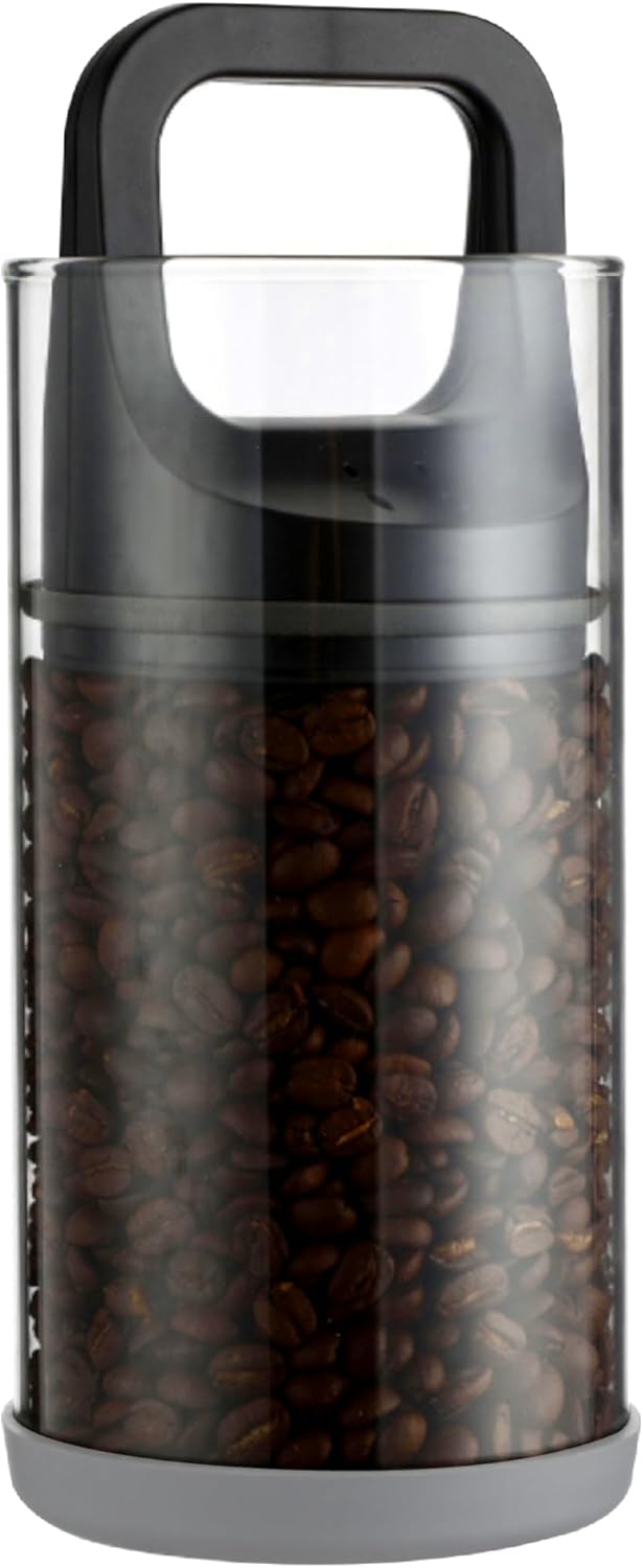 Hochwertiges Kaffeeglas Mit Vakuumverschluss, Luftdichter Aufbewahrungsbehälter Für Kaffeebohnen Mit Schnappdeckel, Borosilikatglas Zur Erhaltung Der Frische (1450 Ml/50 Oz)