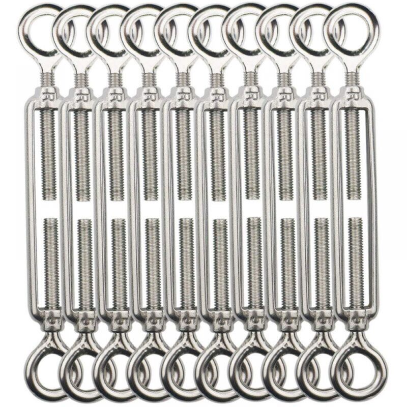 M8 Kabelspanner, Kabelspanner Aus Edelstahl 304 Für Wäscheleinen, Kleiderbügel, Körperkabel - 10 Stück.