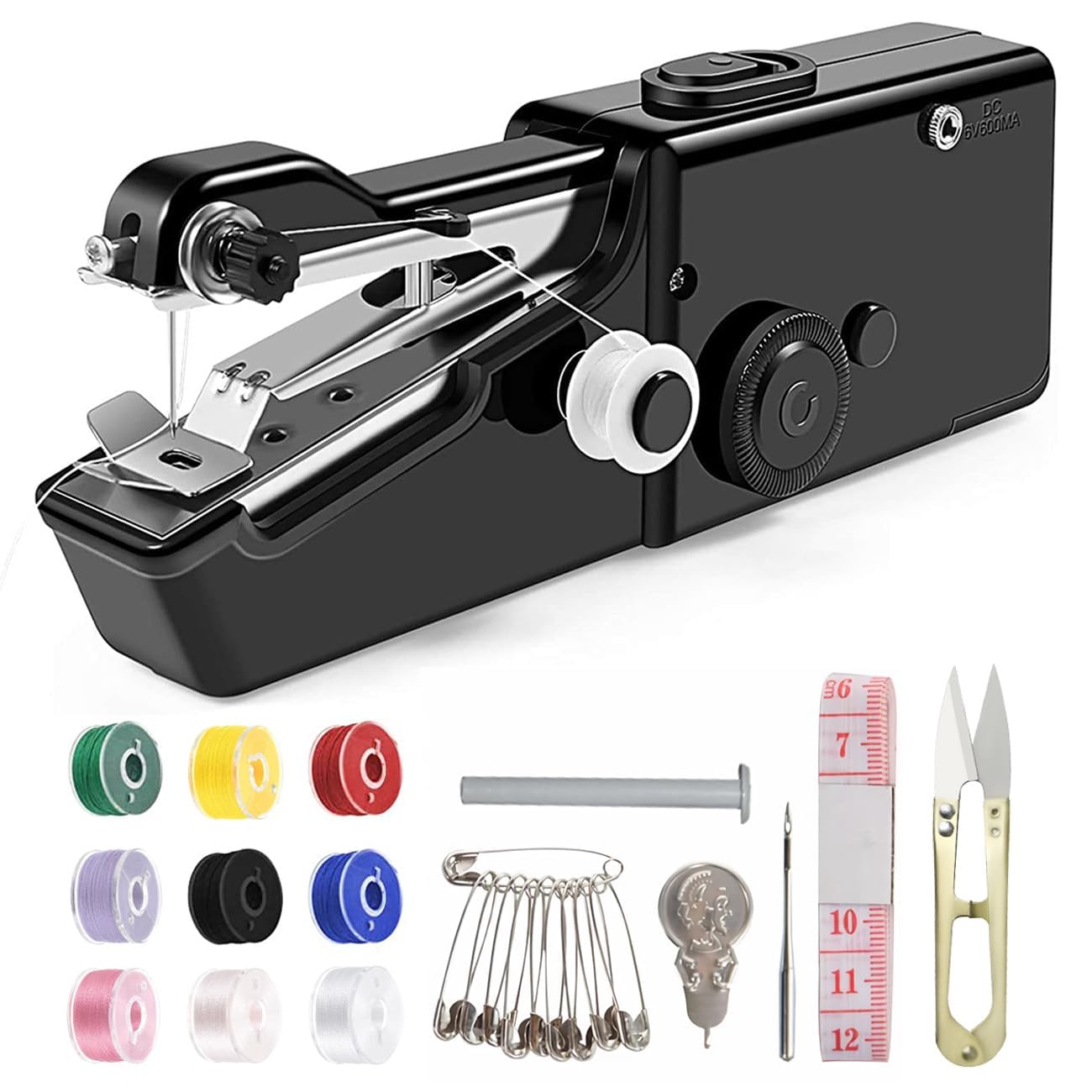 Mini-handnähmaschine Für Anfänger, Tragbare Nähmaschine Für Kinder Mit Nähzubehör, Ideal Für Zuhause, Reisen Und Diy-projekte.