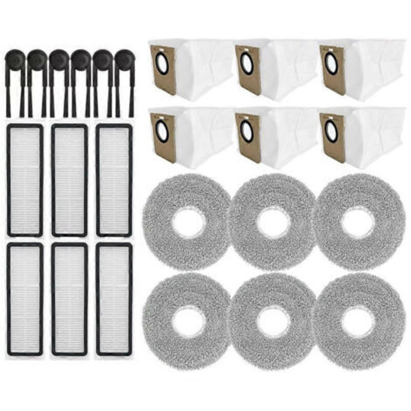 24-teiliges Set Für Xiaomi Mijia M40s / Ov31cn Staubsauger: Seitenbürste, Hepa-filter, Reinigungstuch, Staubbeutel.