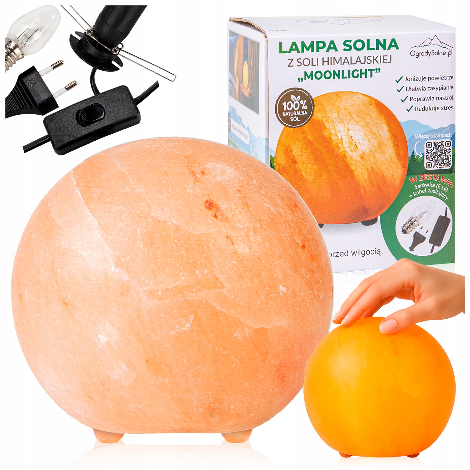 Himalaya-salzlampe „moonlight“, Luftionisator