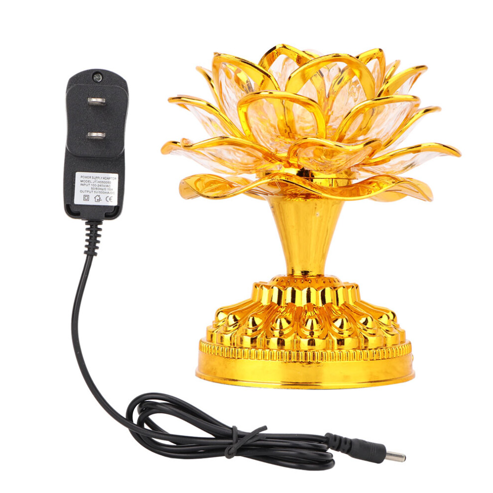 Led-lotuslampen Für Buddhistische Verehrung Farbwechselnde Leds Schaffen Einen Meditativen Raum, Während Goldene Lotuslampen Eine Friedliche Und Ruhige Atmosphäre Schaffen Geringer Stromverbrauch.