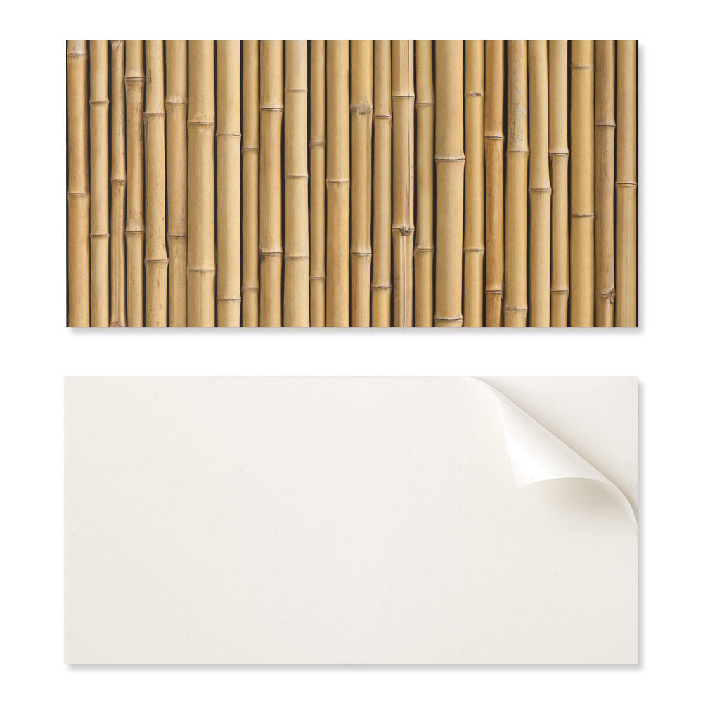 Verklebte Pvc-platte Mit Motiv, Ideal Für Den Flur, 100 X 50 Cm, Natürliche Bambusstruktur
