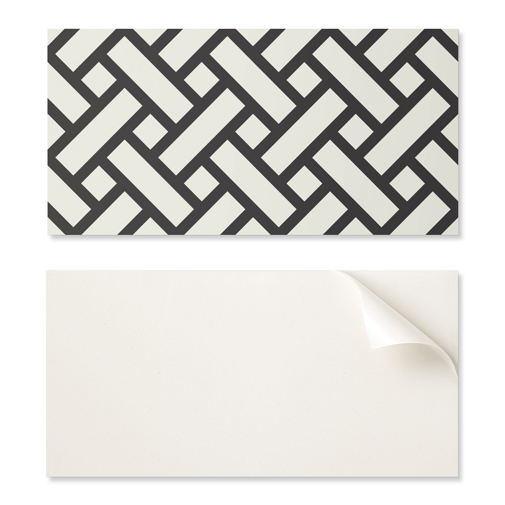 Geklebte Pvc-platte Mit Motiv, Ideal Für Den Flur, 100 X 50 Cm, Verschlungenes Geometrisches Muster