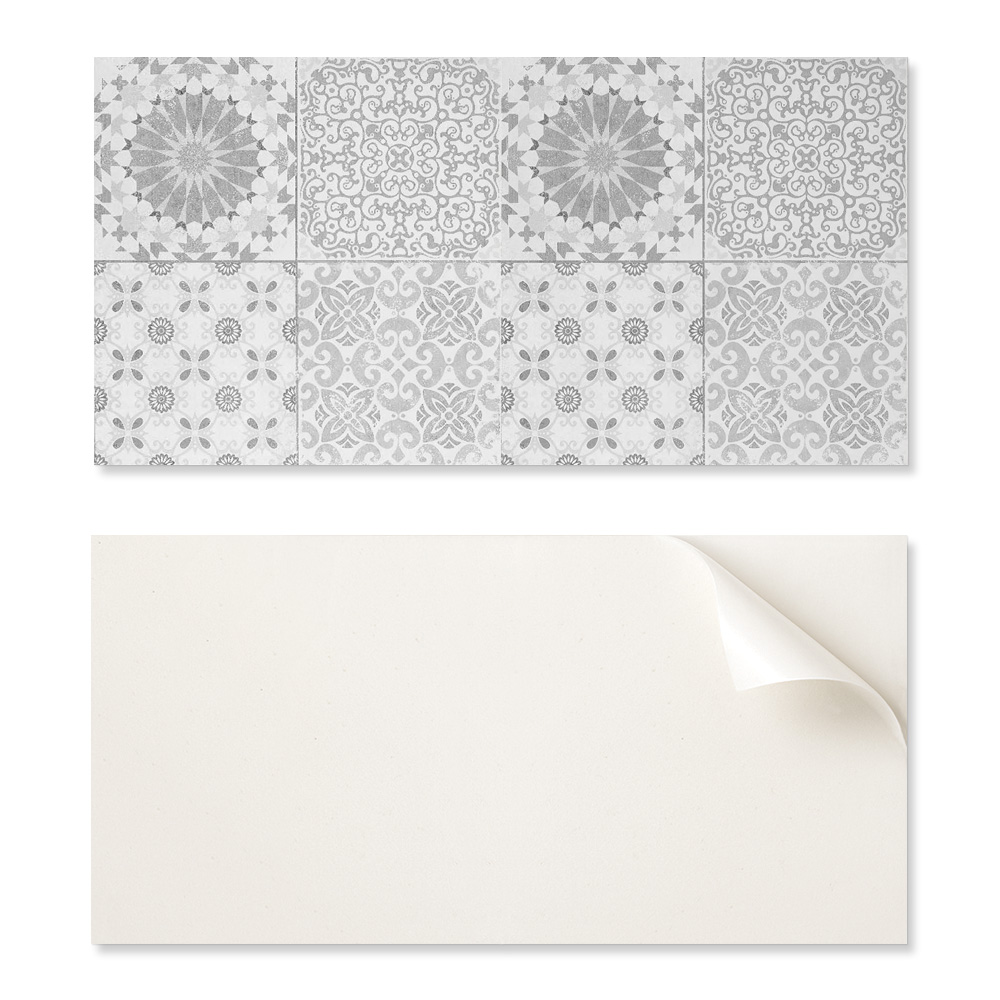 Geklebte Pvc-platte Mit Motiv, Ideal Für Den Flur, 100 X 50 Cm, Geometrische Und Florale Muster