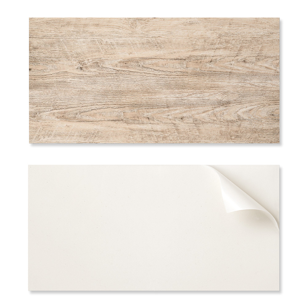 Verklebte Pvc-platte Mit Motiv, Ideal Für Flure, 100 X 50 Cm, Natürliche Holzstruktur