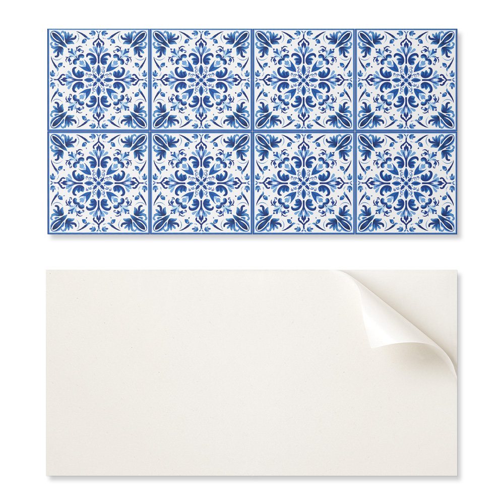 Geklebte Pvc-platte Mit Symmetrischem Blumenmuster, Ideal Für Den Flur, 100 X 50 Cm