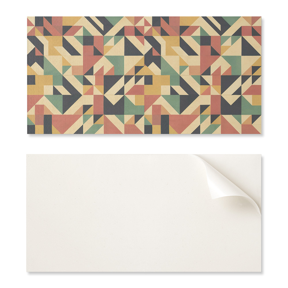 Selbstklebende Platte Mit Aufdruck – Ideal Für Die Küche, 100 X 50 Cm, Abstraktes Geometrisches Muster