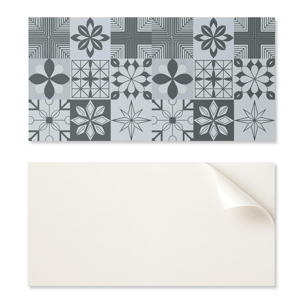 Geklebte Pvc-platte Mit Mosaikmuster, Ideal Für Den Flur, 100 X 50 Cm, Geometrische Muster