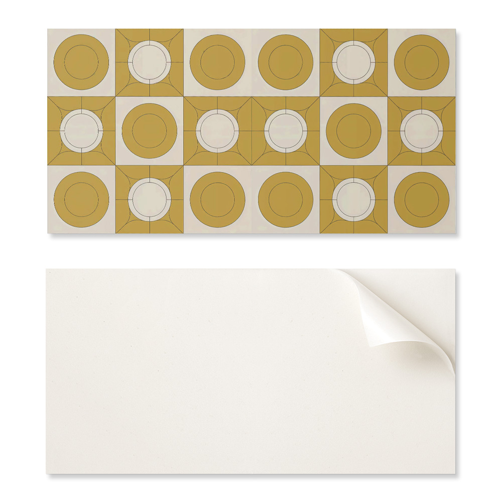 Pvc-paneel Mit Motiv, Einfache Dekoration Für Esszimmer, 100 X 50 Cm, Geometrisches Muster Mit Kreisen