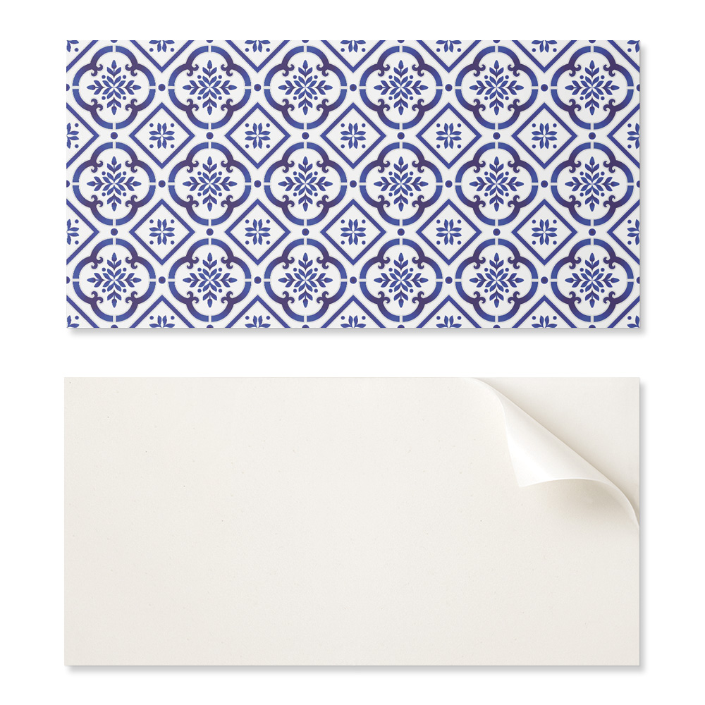 Selbstklebende Platte Mit Aufdruck – Ideal Für Die Küche, 100 X 50 Cm, Fliesenmuster Mit Ornamenten