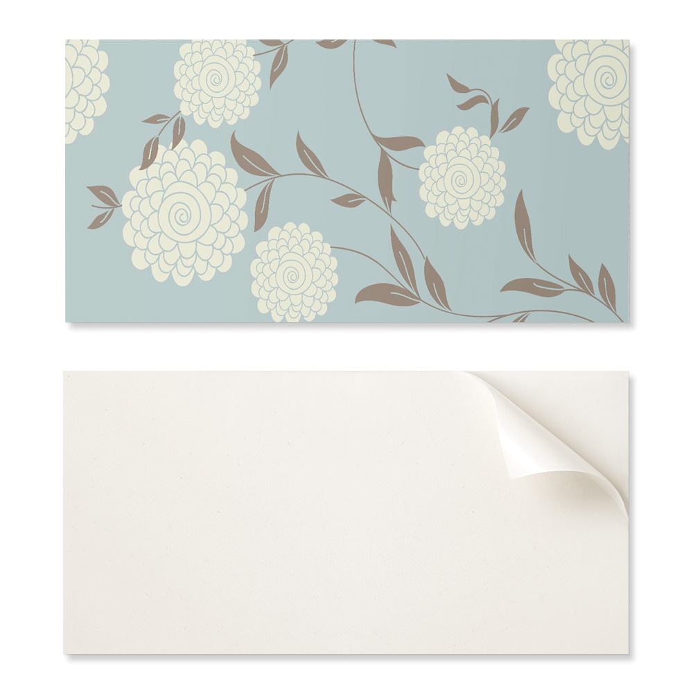 Verklebte Pvc-platte Mit Motiv, Ideal Für Den Flur, 120 X 60 Cm, Blumenmuster Mit Blättern