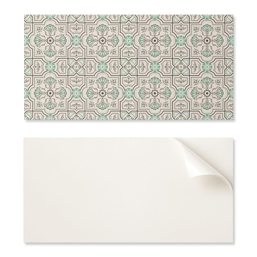 Geklebte Pvc-platte Mit Motiv, Ideal Für Den Flur, 120 X 60 Cm, Muster Mit Geometrischen Motiven