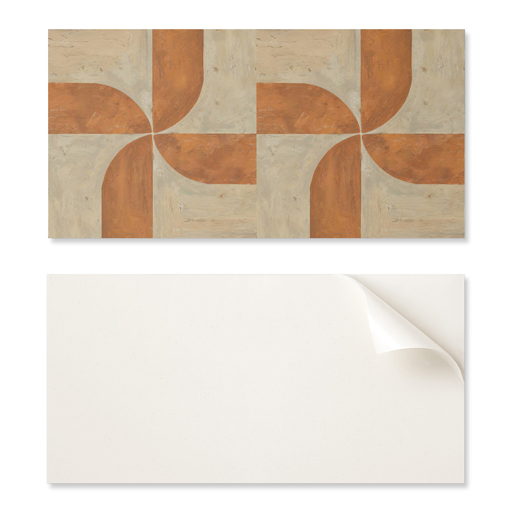 Selbstklebende Dekorplatte Für Die Schnelle Wandgestaltung, 120 X 60 Cm, Geometrisches Muster Mit Bögen