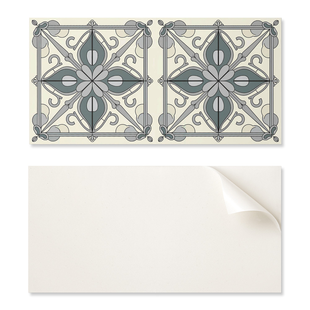 Selbstklebende Platte Mit Aufdruck – Ideal Für Die Küche, 120 X 60 Cm, Blumenmuster Mit Ornamenten