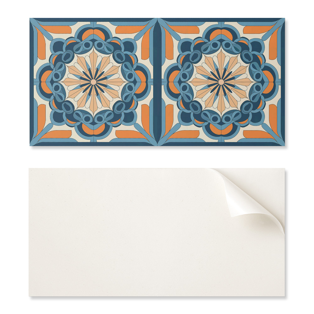 Selbstklebende Pvc-platte Mit Motiv, Perfekt Für Den Flur, 120 X 60 Cm, Mandala-muster Mit Blumenmotiv