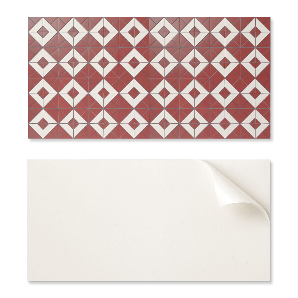 Geklebte Pvc-platte Mit Motiv, Ideal Für Flure, 120 X 60 Cm, Geometrische Muster In Anordnung