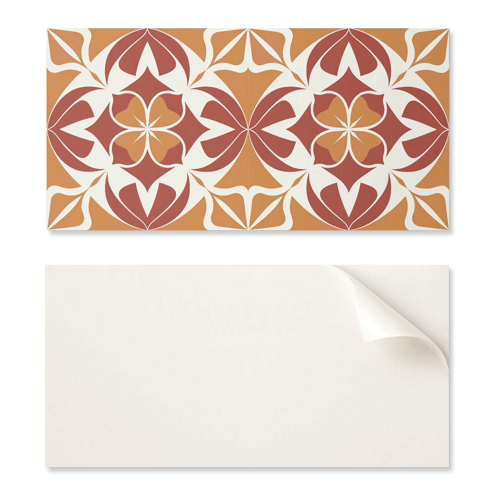 Verklebte Pvc-platte Mit Symmetrischem Pflanzenmotiv, Ideal Für Den Flur, 120 X 60 Cm