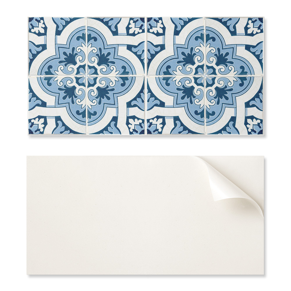 Verklebte Pvc-platte Mit Motiv, Ideal Für Flure, 120 X 60 Cm, Fliesenmuster Mit Ornamenten