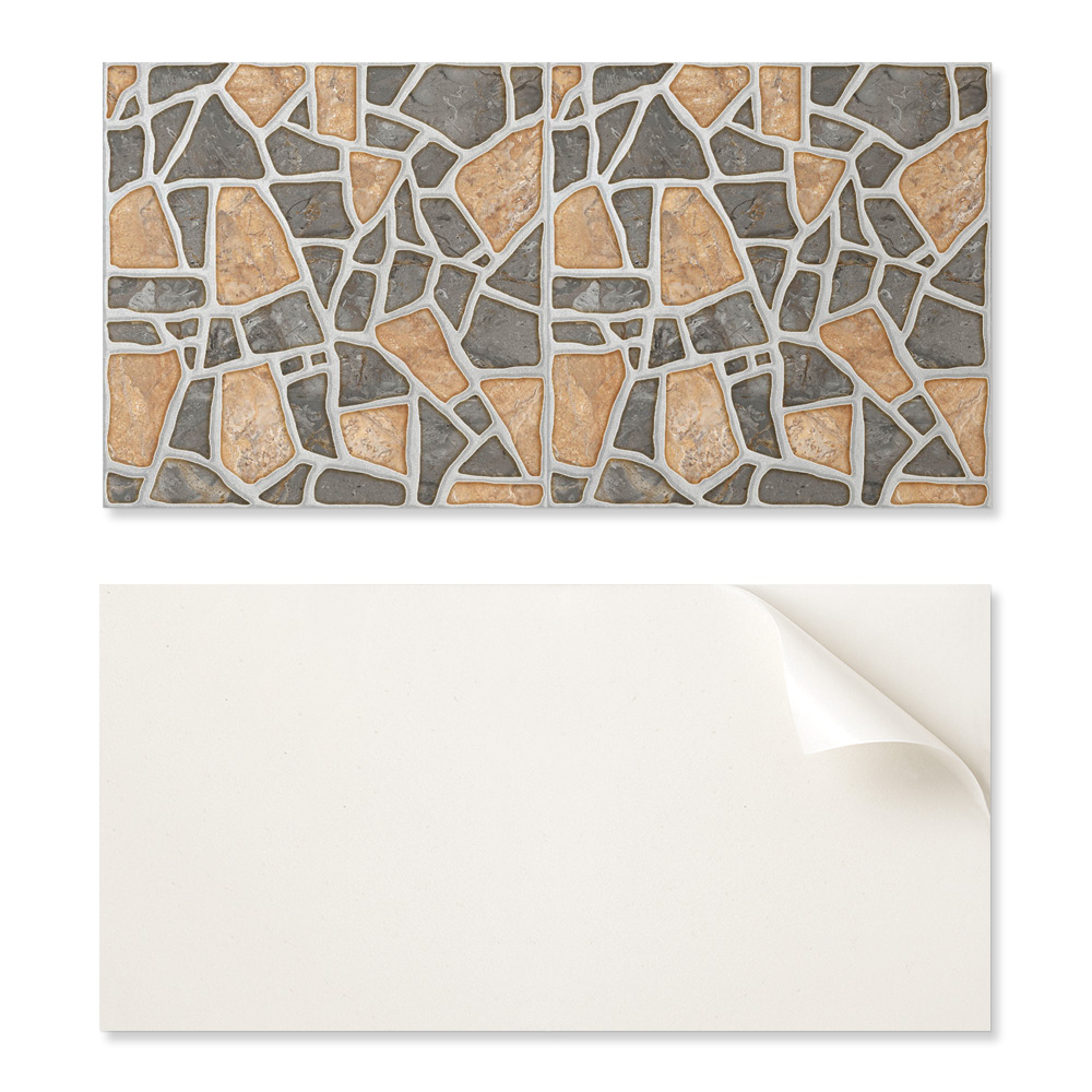 Selbstklebende Pvc-platte Mit Steinmosaik-motiv, Ideal Für Den Flur, 120 X 60 Cm