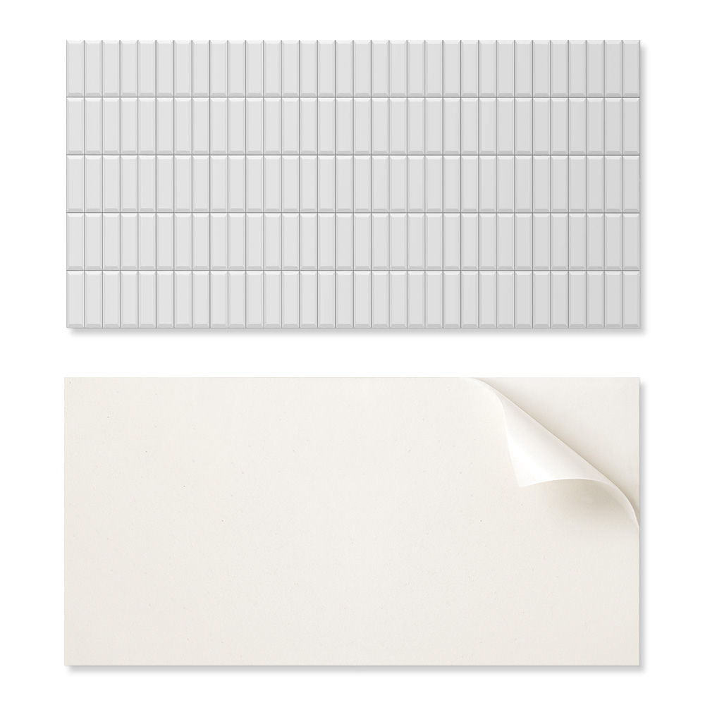 Pvc-paneel Mit Motiv, Einfache Dekoration Für Esszimmer, 120 X 60 Cm, Glattes, Rechteckiges Mosaik