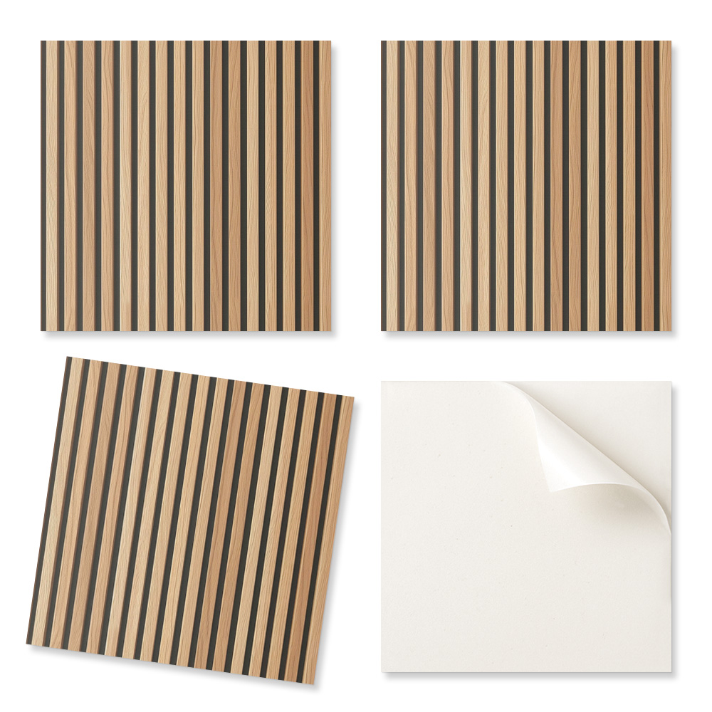 Set Pvc-fliesen Mit Dekor Für Küche Oder Bad. Platte Mit Vertikalen Mustern, 20 X 20 X 20 Cm.