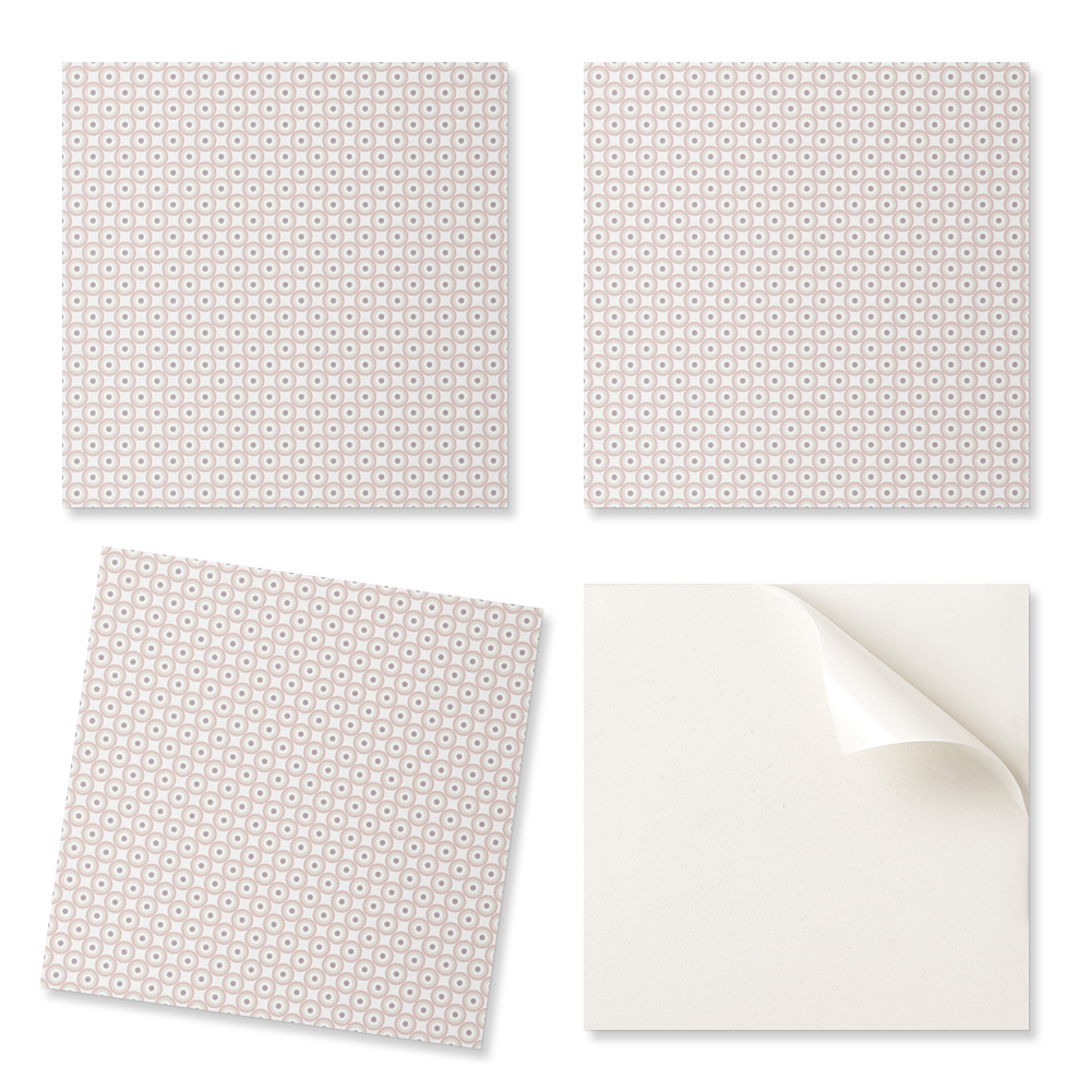 Packung Pvc-fliesen Mit Muster, Selbstklebend, Für Schlafzimmer, Muster Mit Kreisen In Einem Raster, 9 X 30 X 30 Cm