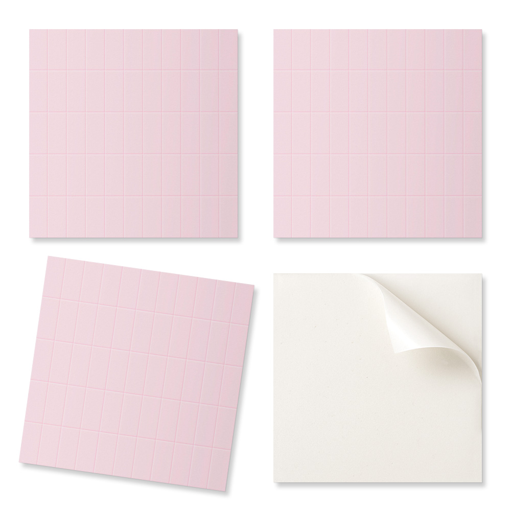 Selbstklebendes Pvc-fliesenset, Glatte Fliesen Im Raster 4x50x50 Cm