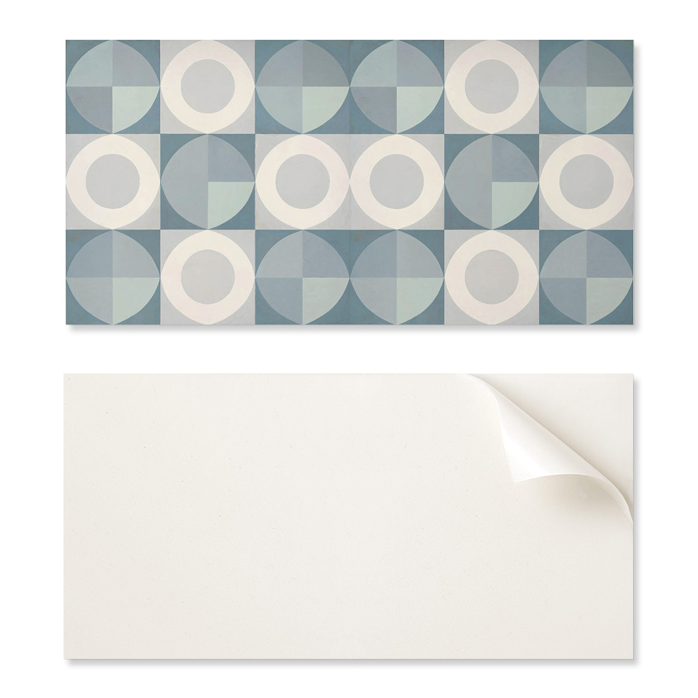 Set Selbstklebender Pvc-fliesen Mit Muster Für Das Wohnzimmer, Geometrisches Muster Aus Kreisen Und Formen, 6 X 60 X 30 Cm