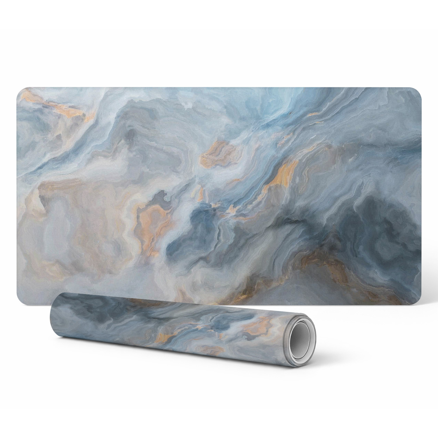 Universelle Schutzmatte Für Tische Und Arbeitsplatten, Abstraktes Wellenmuster, 100 X 50 Cm