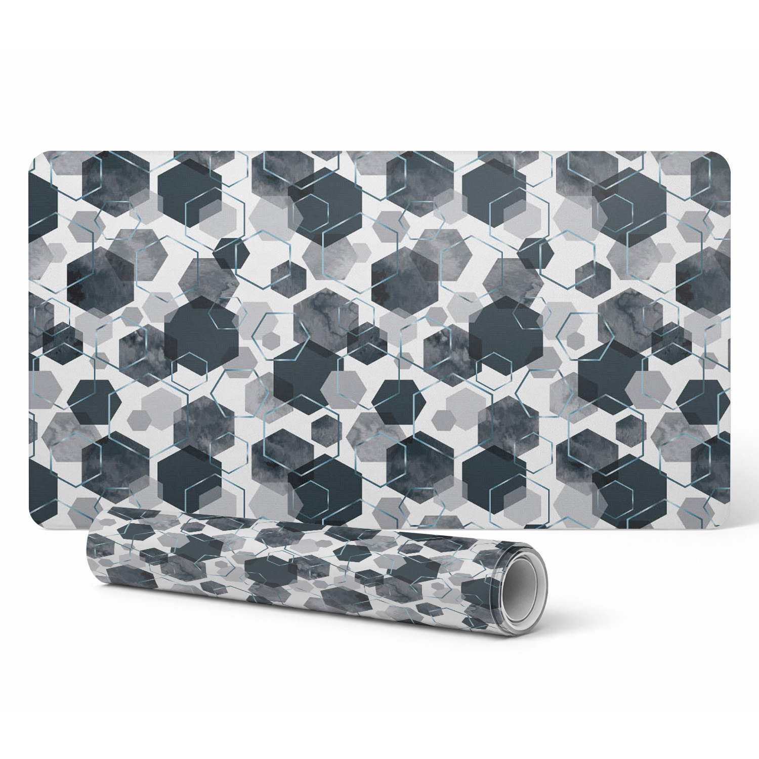 Moderne Tastaturschutzmatte Mit Geometrischem Sechseckmuster, 100 X 50 Cm