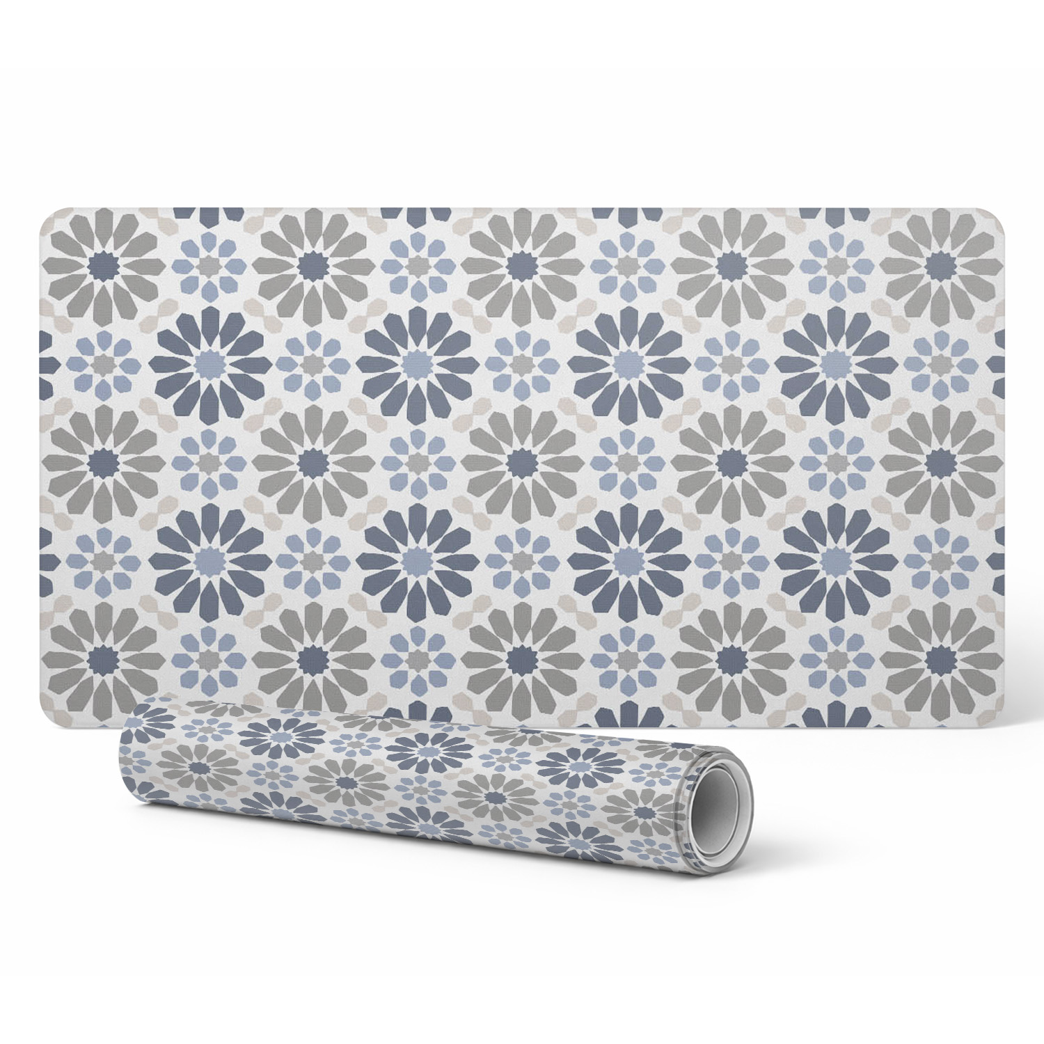 Rutschfestes Gaming-mauspad, Florales Retro-muster, 100 X 50 Cm