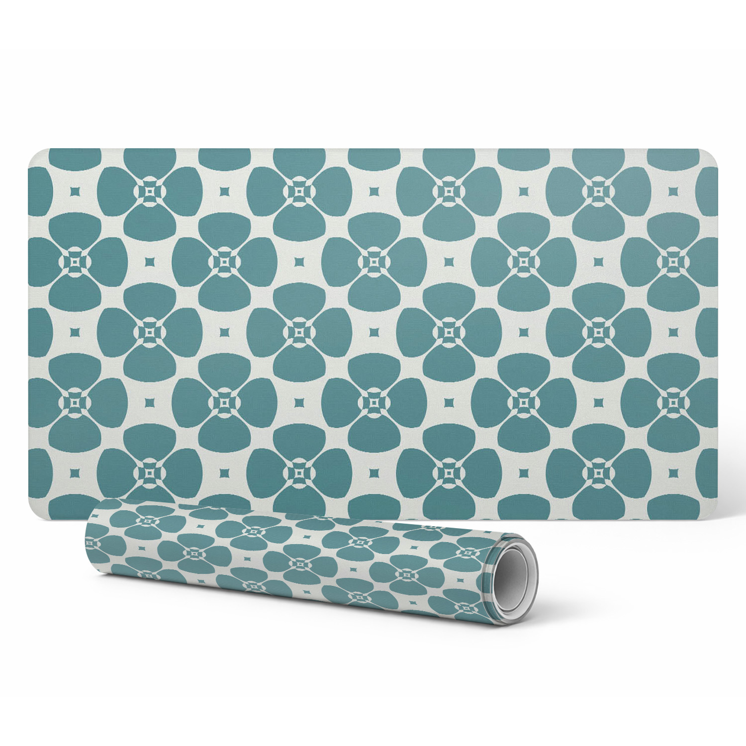 Universelle Schutzmatte Für Tisch Und Arbeitsplatte, Florales Retro-muster, 100 X 50 Cm