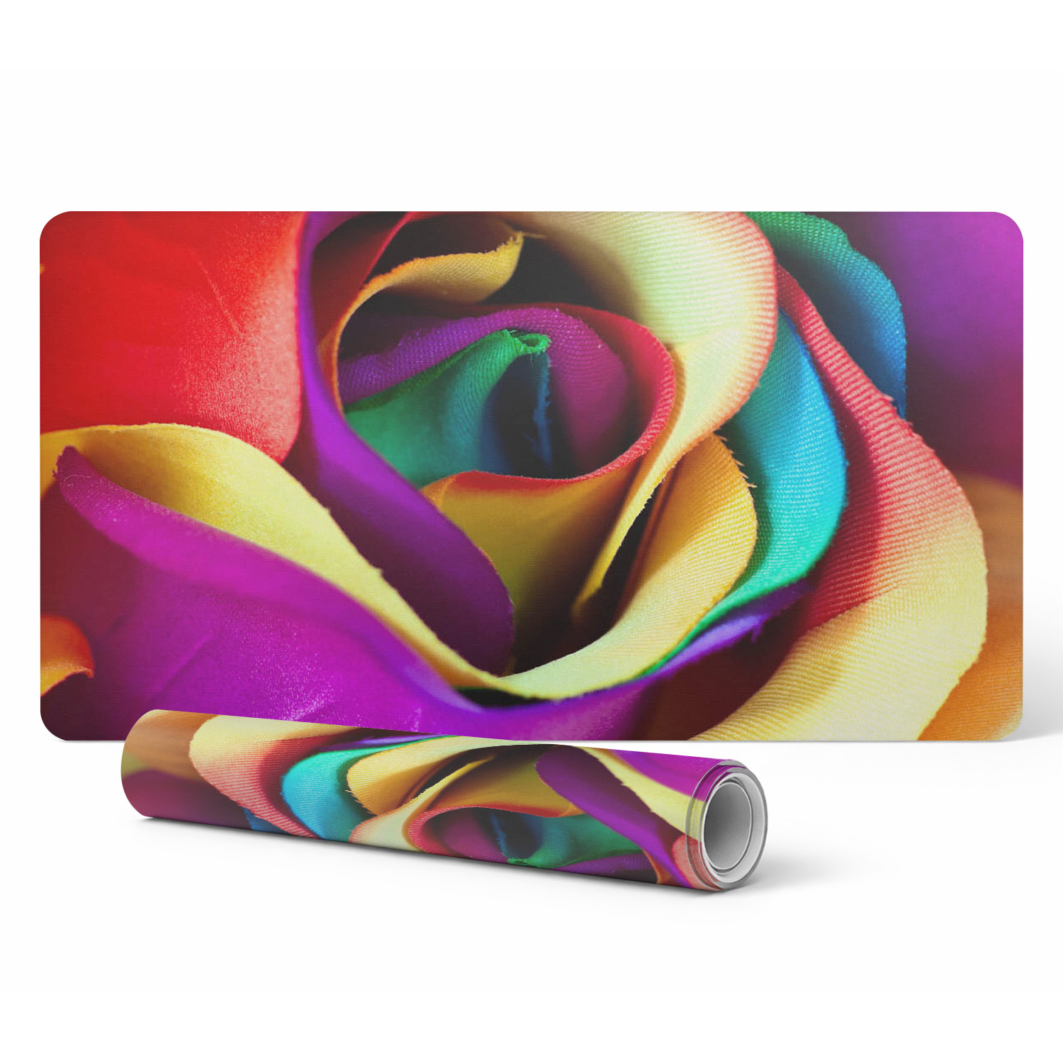 Schutzmatte Für Arbeitsplatten In Büros, Firmen Und Betrieben, Regenbogenblumenmuster, 100 X 50 Cm