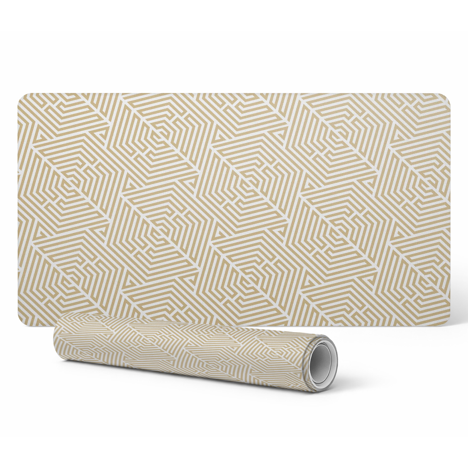 Moderne Tastaturschutzmatte Mit Geometrischem Labyrinthmuster, 100 X 50 Cm