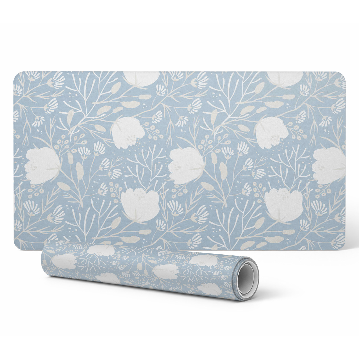 Dekorative Schutzmatte Für Den Bürotisch, Florales Retro-muster, 120 X 60 Cm