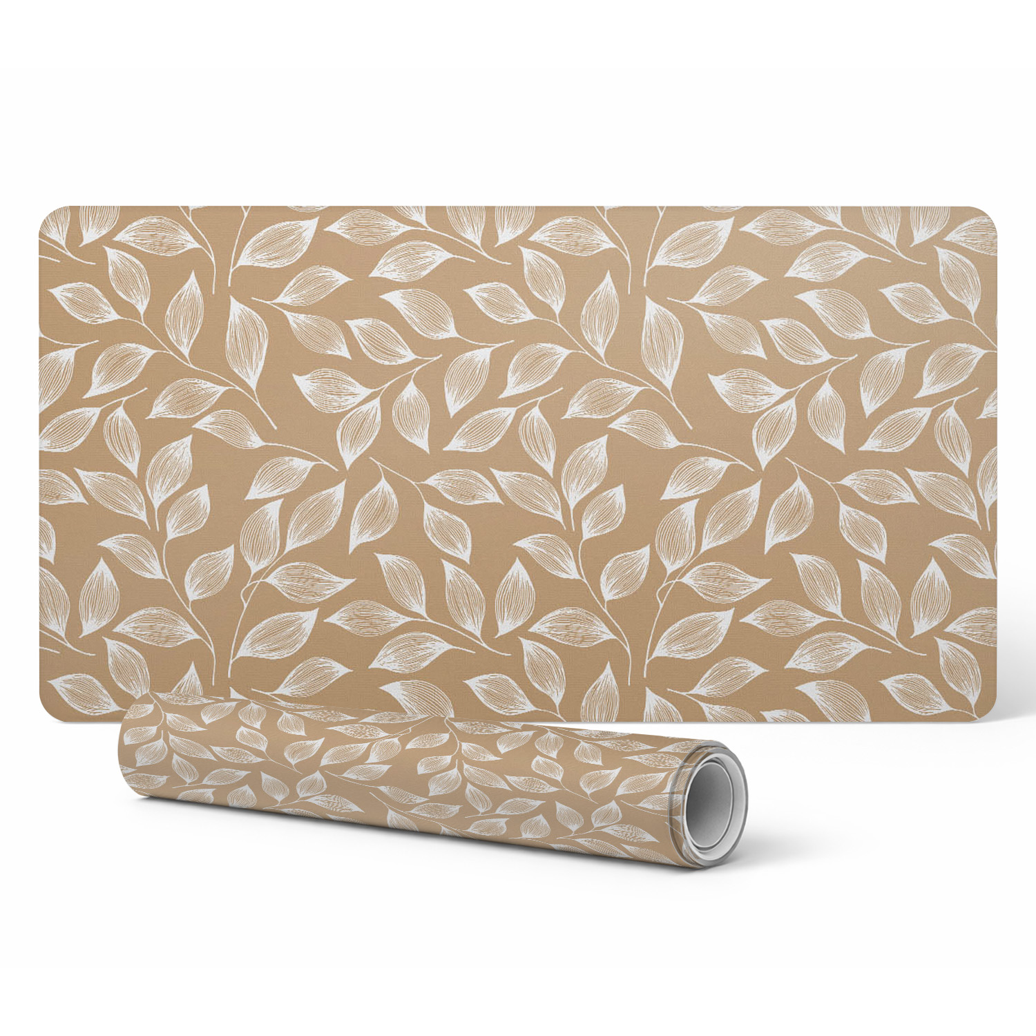 Designer-laptop-schutzunterlage Mit Blätter- Und Zweigmotiv, 120 X 60 Cm