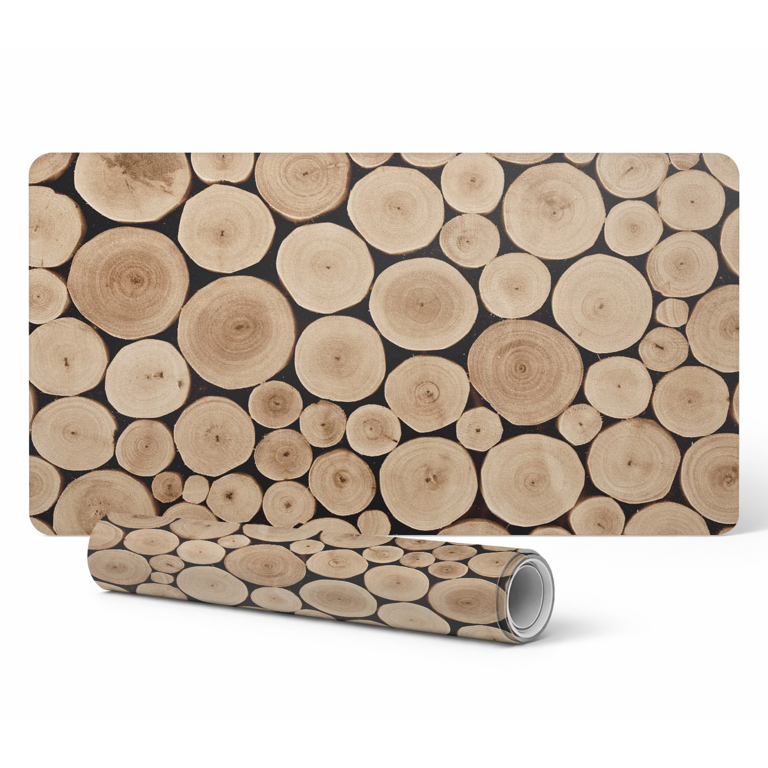 Universelle Schutzmatte Für Computergeräte, Holzkreise, 120 X 60 Cm