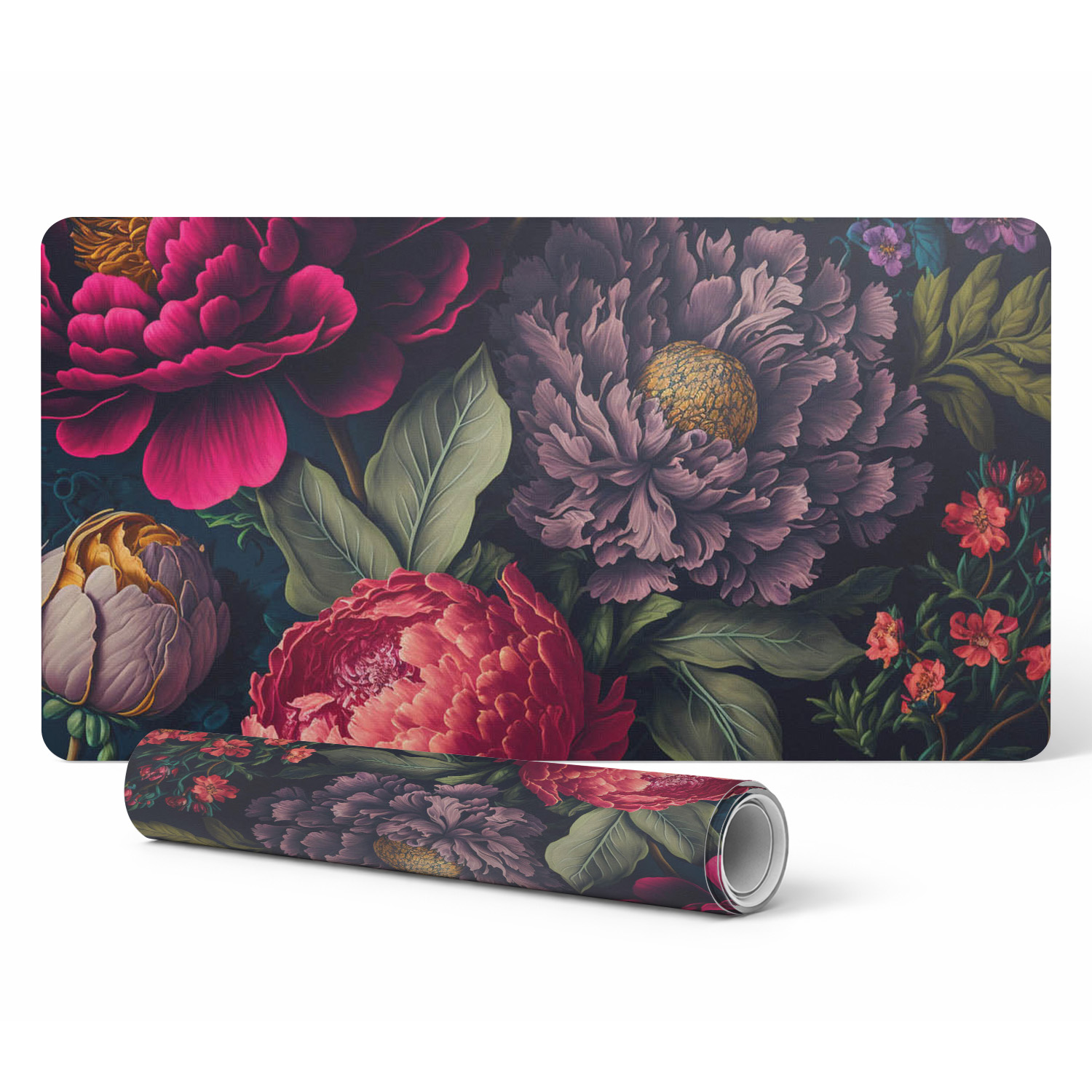 Schutzmatte Für Büroarbeitsplatten, Blumenmuster, Vintage, 120 X 60 Cm