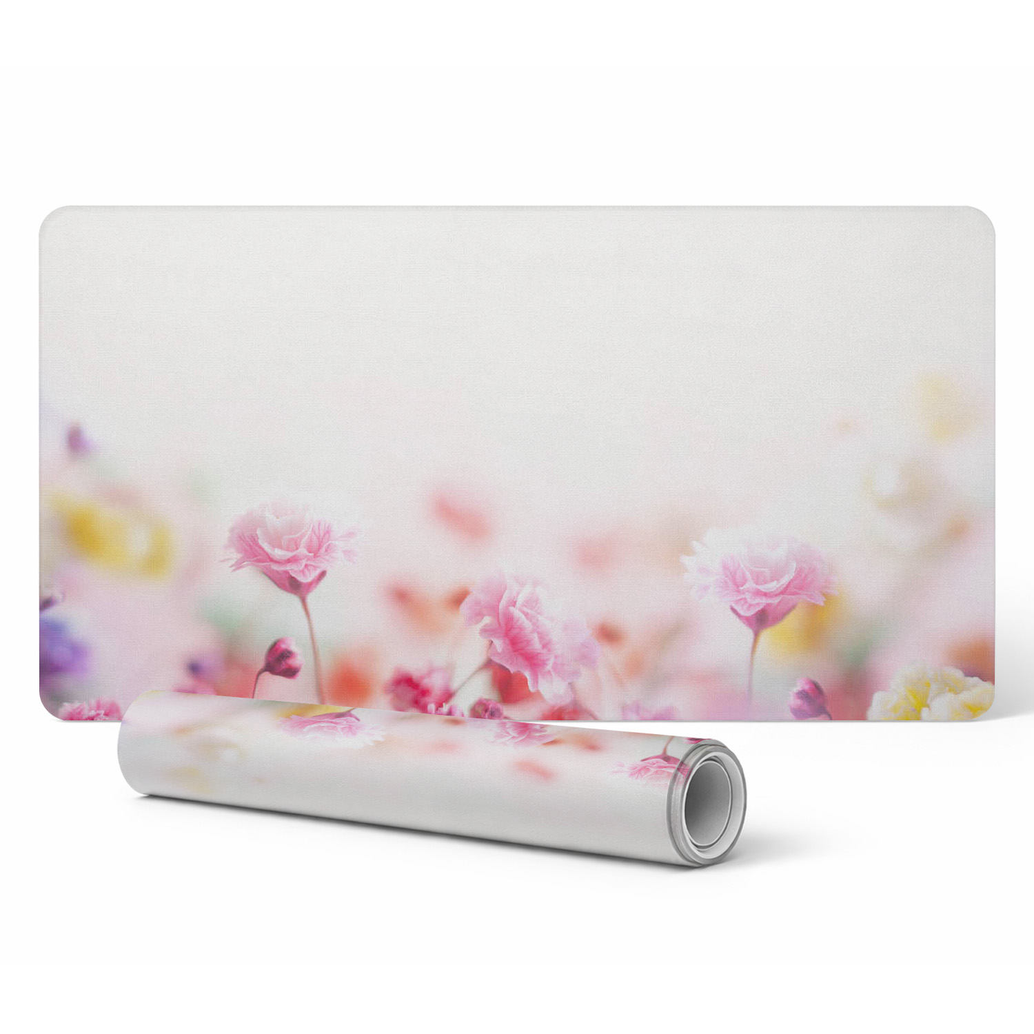 Dekorative Laptop-schreibtischunterlage „pastellblumenwiese“, 120 X 60 Cm