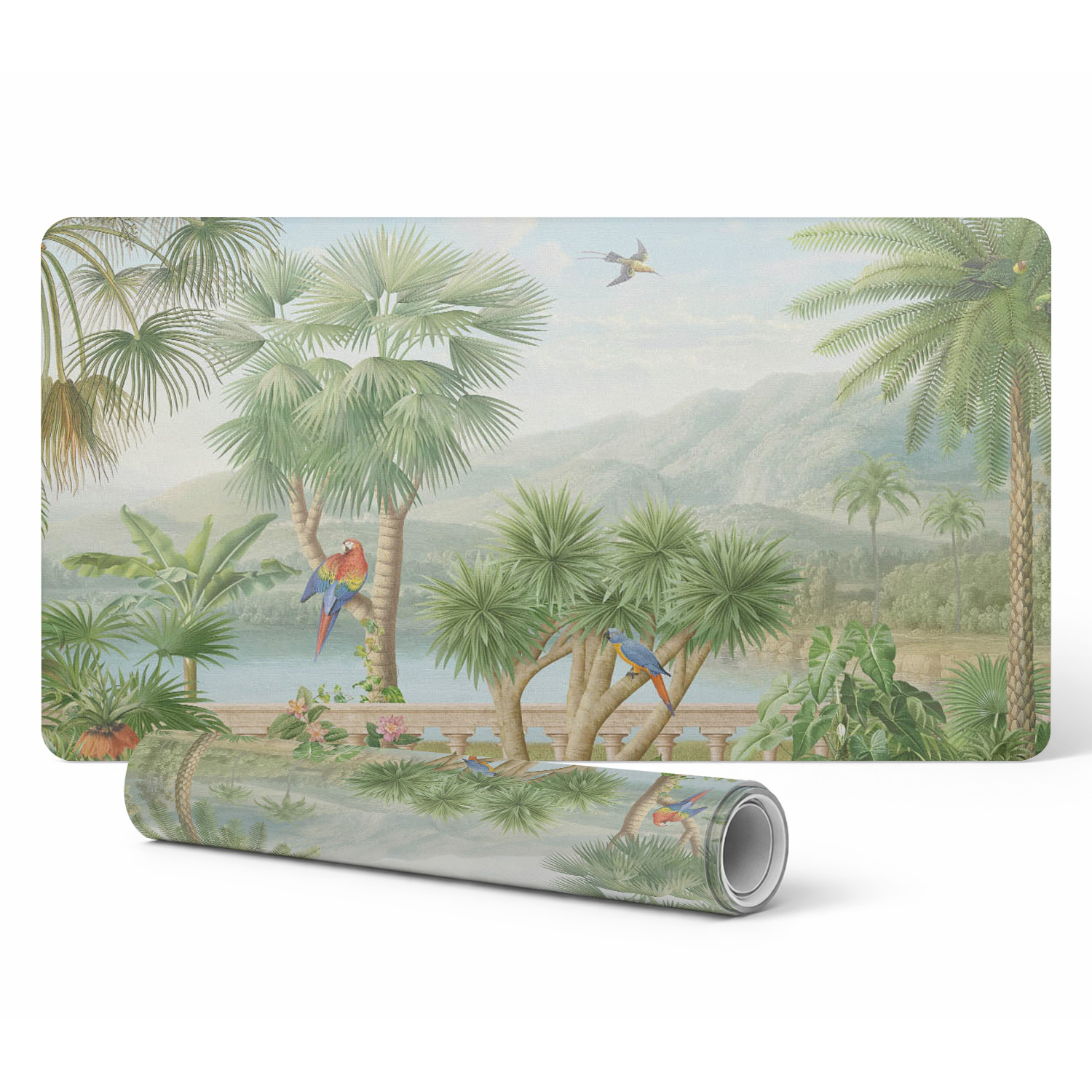 Designer-laptop-schutzpad Mit Tropischem Landschaftsmotiv, 120 X 60 Cm