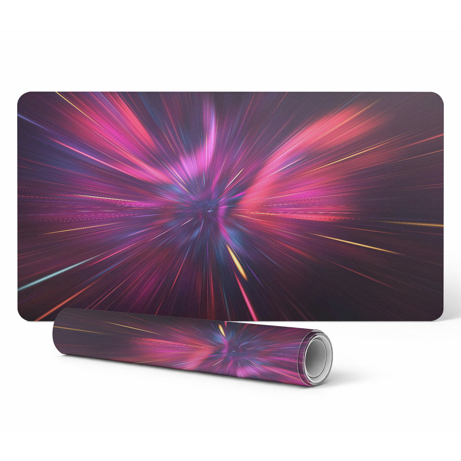 Rutschfestes Gaming-mauspad Space Flashes 120x60 Cm